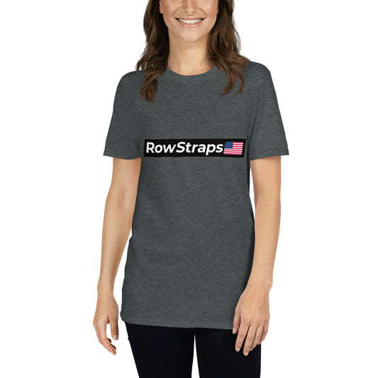 RowStraps Logo White-on-Black T-Shirt