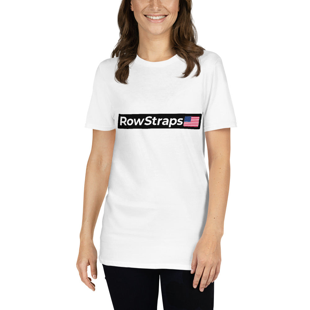 RowStraps Logo White-on-Black T-Shirt