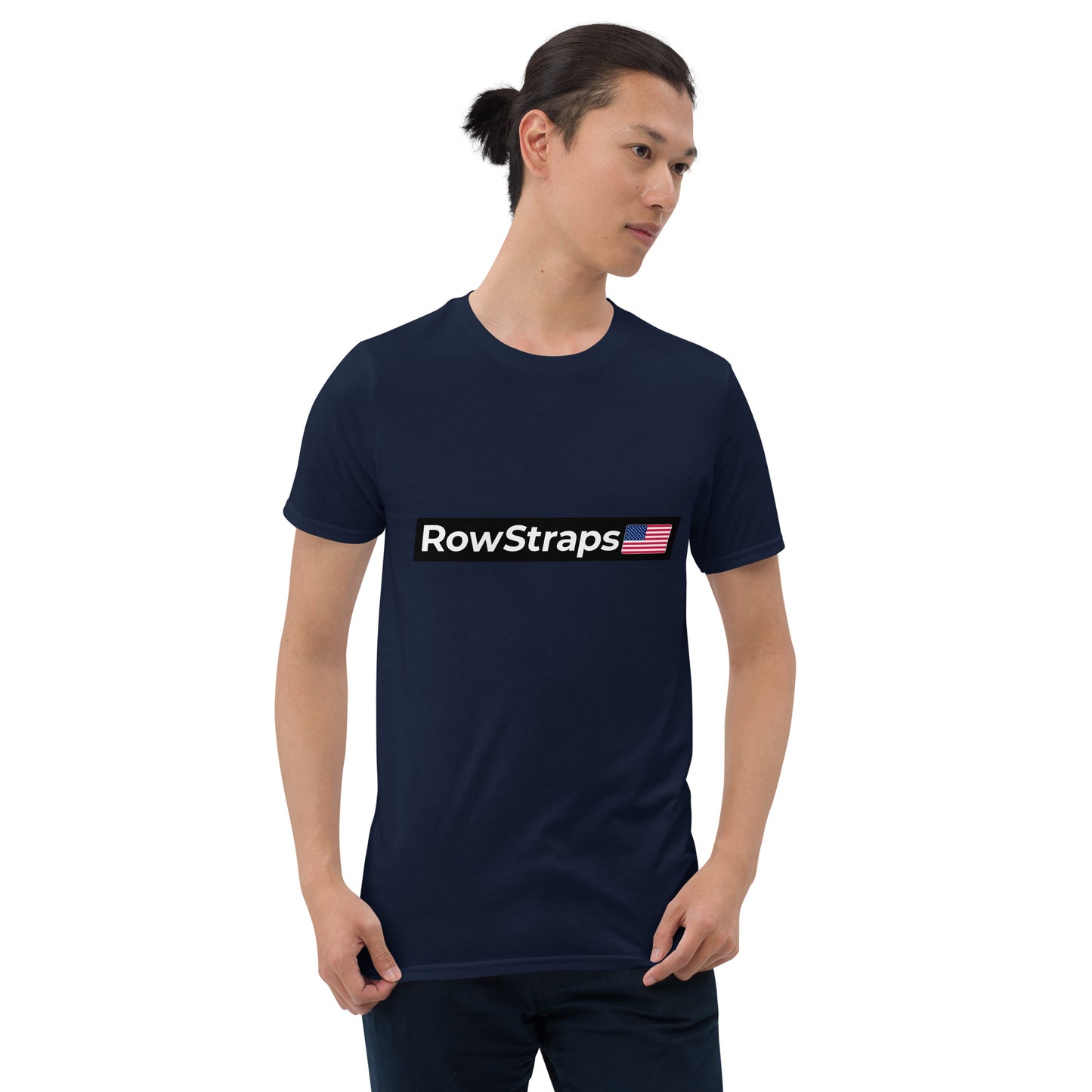 RowStraps Logo White-on-Black T-Shirt
