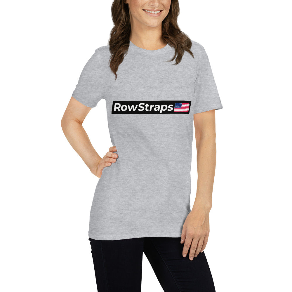 RowStraps Logo White-on-Black T-Shirt